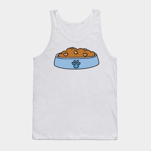 Blue Heart Pet Food Bowl Tank Top by murialbezanson